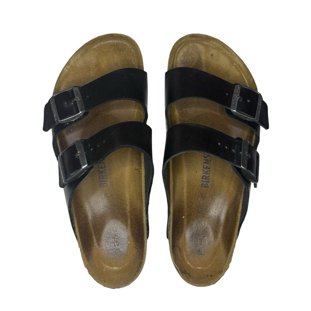 Birkenstock Amalfi Black Arizona Soft Footbed Size 42/US11.5